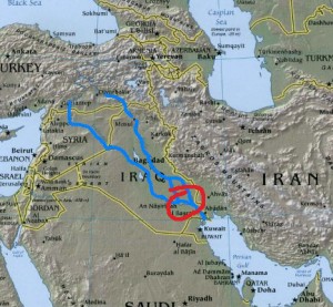 modern Tigris-Euphrates rivers