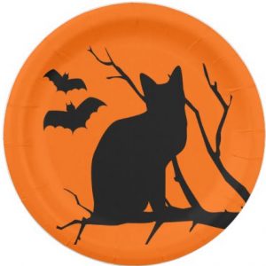 cat and bat silhouette