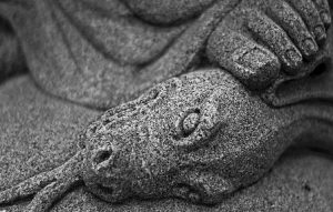 Crushing the Head of the Serpent statue