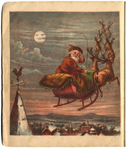 Santa Clause on Flying Sled