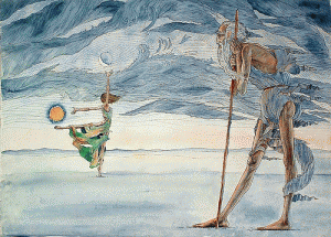 Illustration of Mother Nature and Father Time