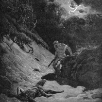 Cain kills Abel